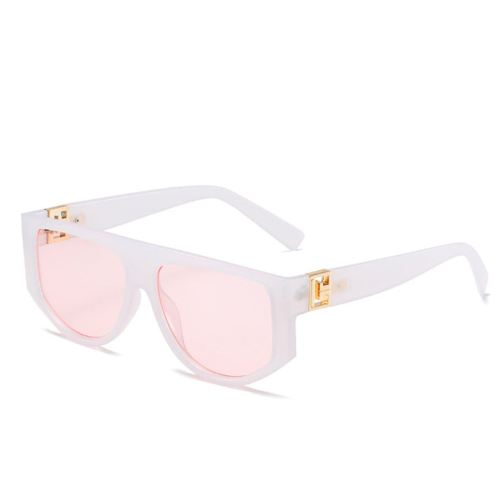Oversized Shield Sunglasses with Metallic Accents Kalsten