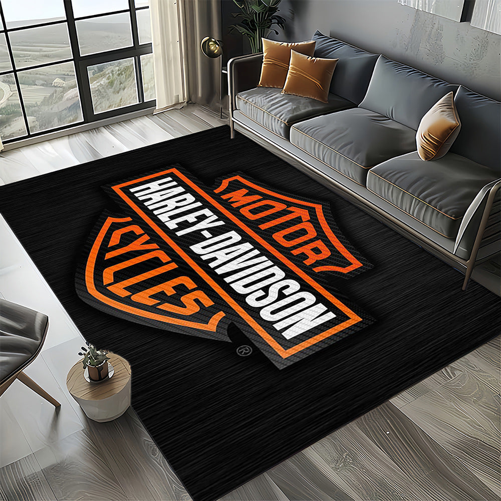 Harley Davidson Logo Area Rug