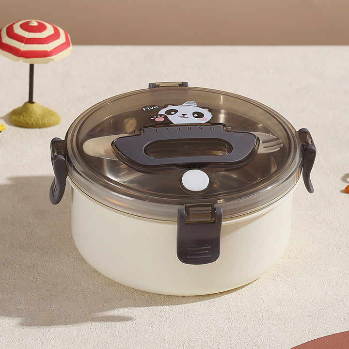 Playful Panda-Themed Food Storage Bowl