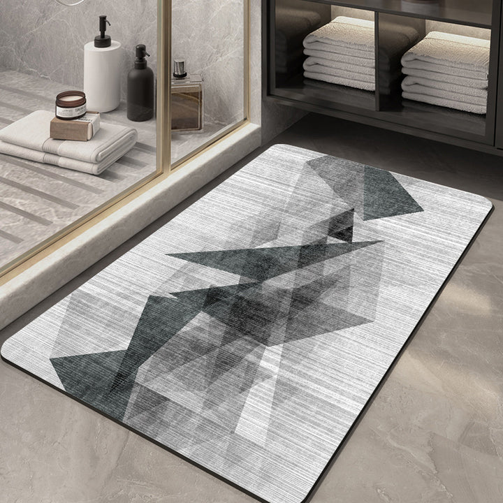 Geometric Patterned Bathroom Mat Kalsten