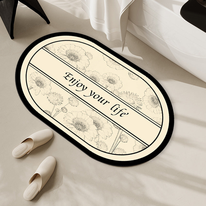 Artistic Patterned Bath Mat
