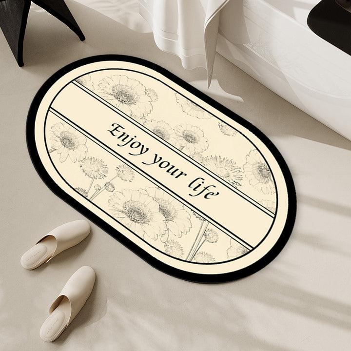 Artistic Patterned Bath Mat