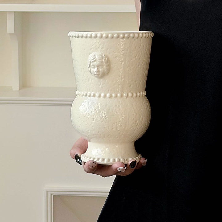 Decorative Faced Ceramic Planter