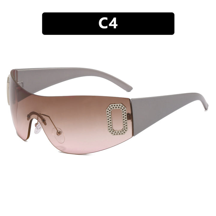 Women's sporty sunglasses in futuristic shield design Kalsten