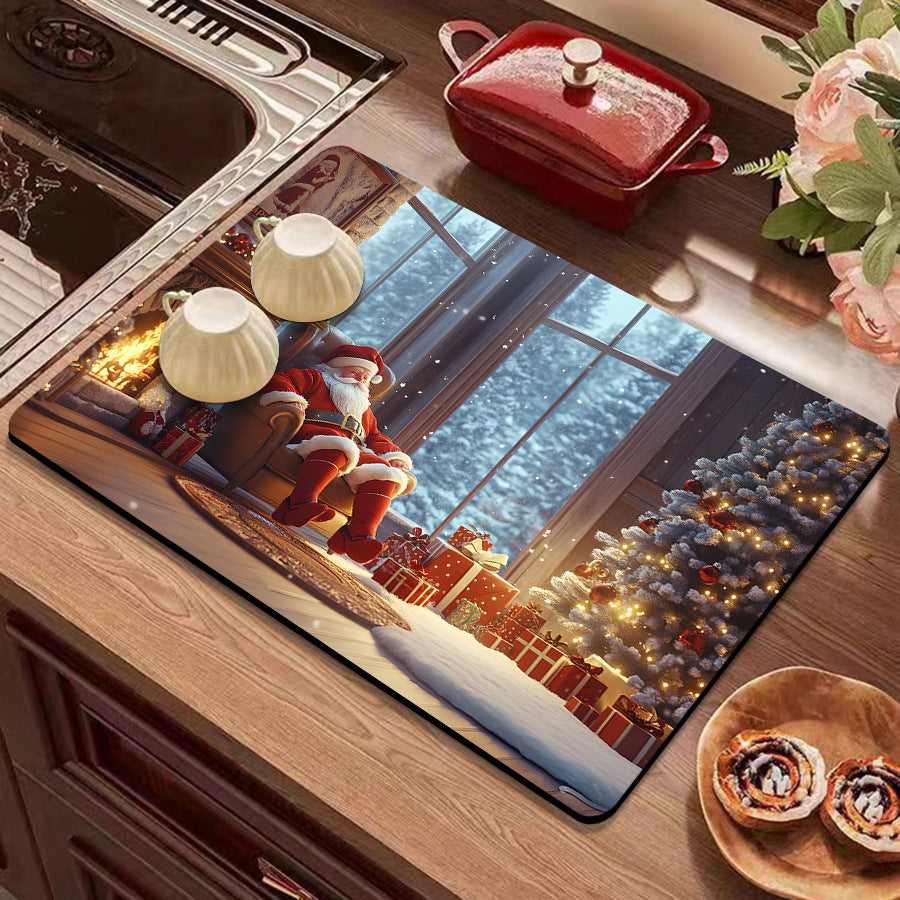 Holiday-Themed Kitchen Mat