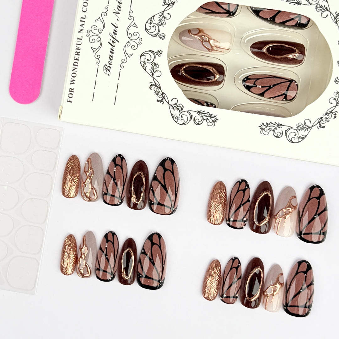 Premium Artificial Nail Set with Elegant Designs Kalsten