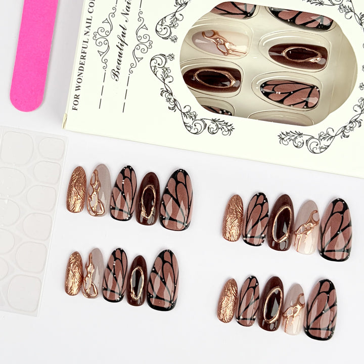 Premium Artificial Nail Set with Elegant Designs Kalsten