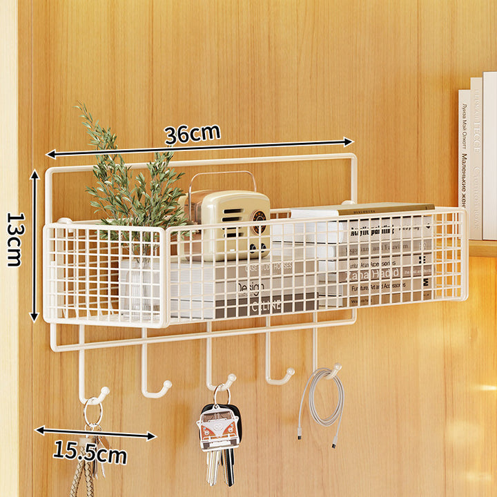 Wall-Mounted Metal Mesh Storage Basket