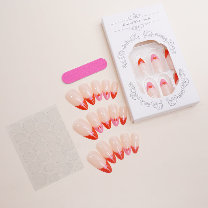 Nail art set with heart design Kalsten