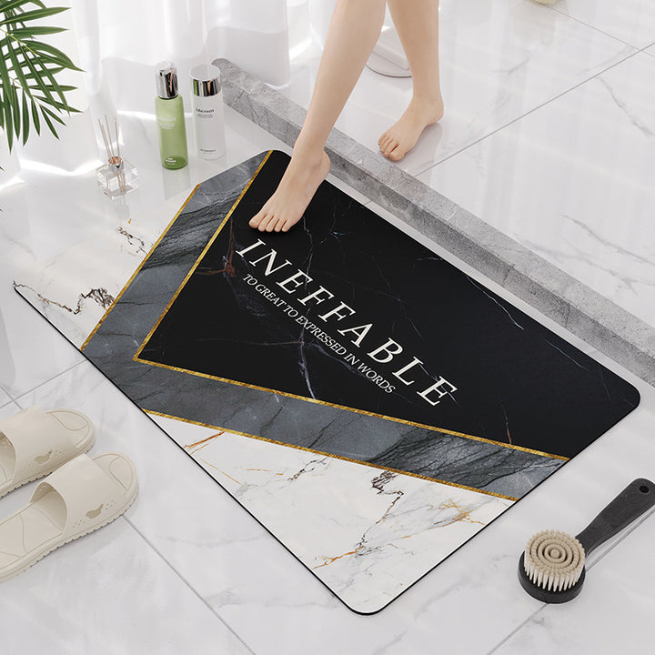 Elegant Marble Design Bathroom Mat Kalsten