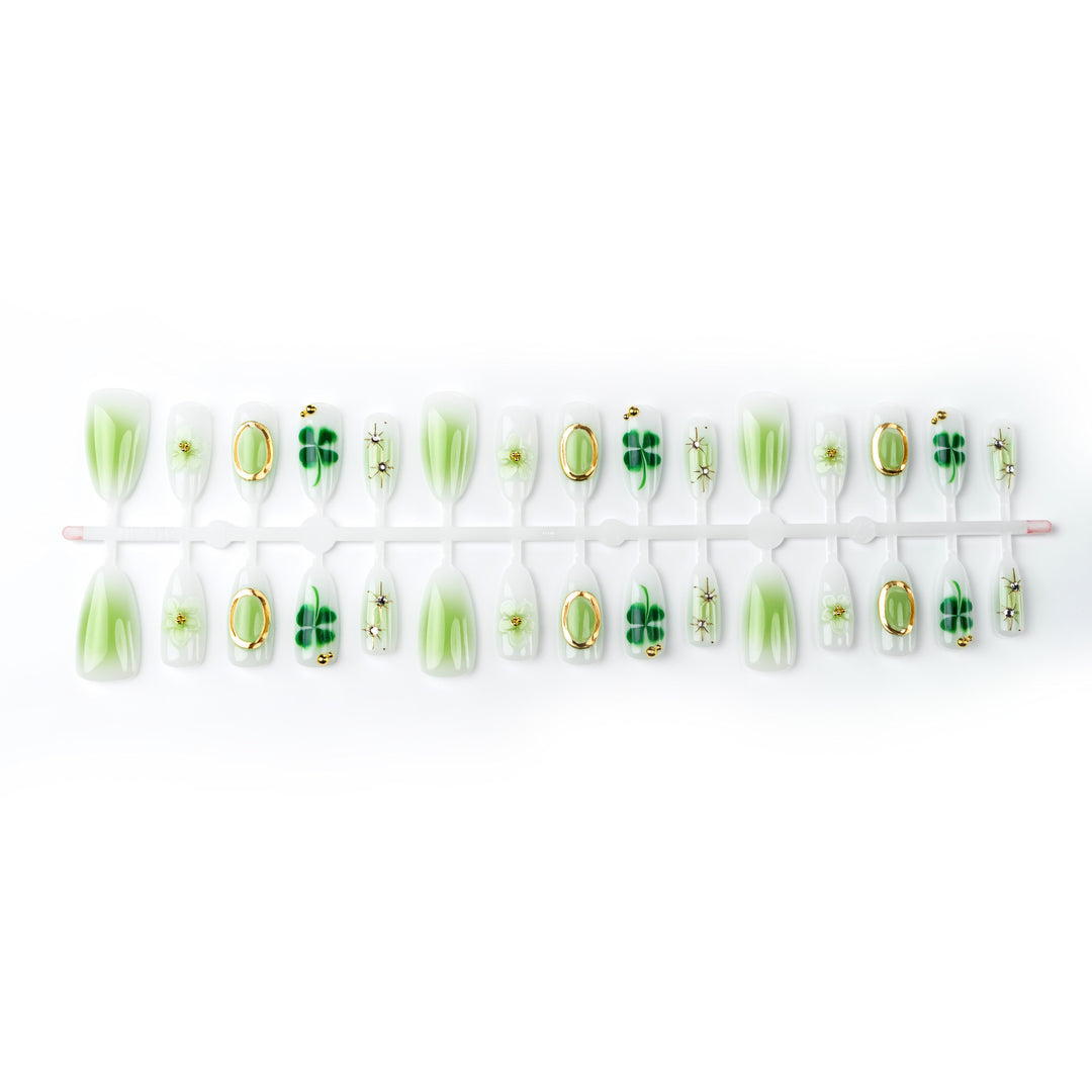 Artistic Floral-Embellished Press-On Nails Kalsten 1790636526