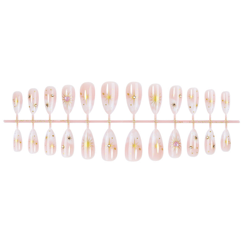 Artistic Press-On Nail Art Kit with Star Accents kalsten