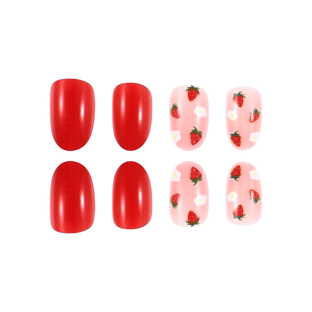 Strawberry-Themed Decorative Nail Art Kalsten