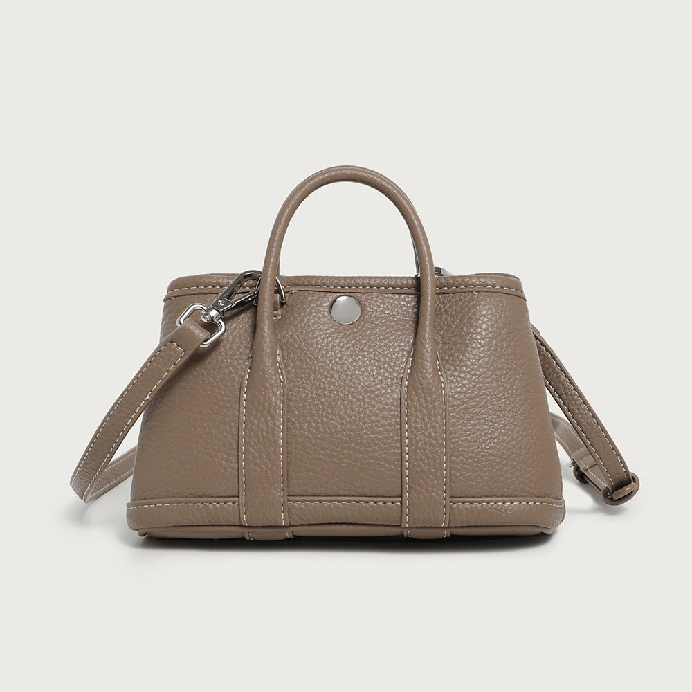 Classic Textured Leather Handbag