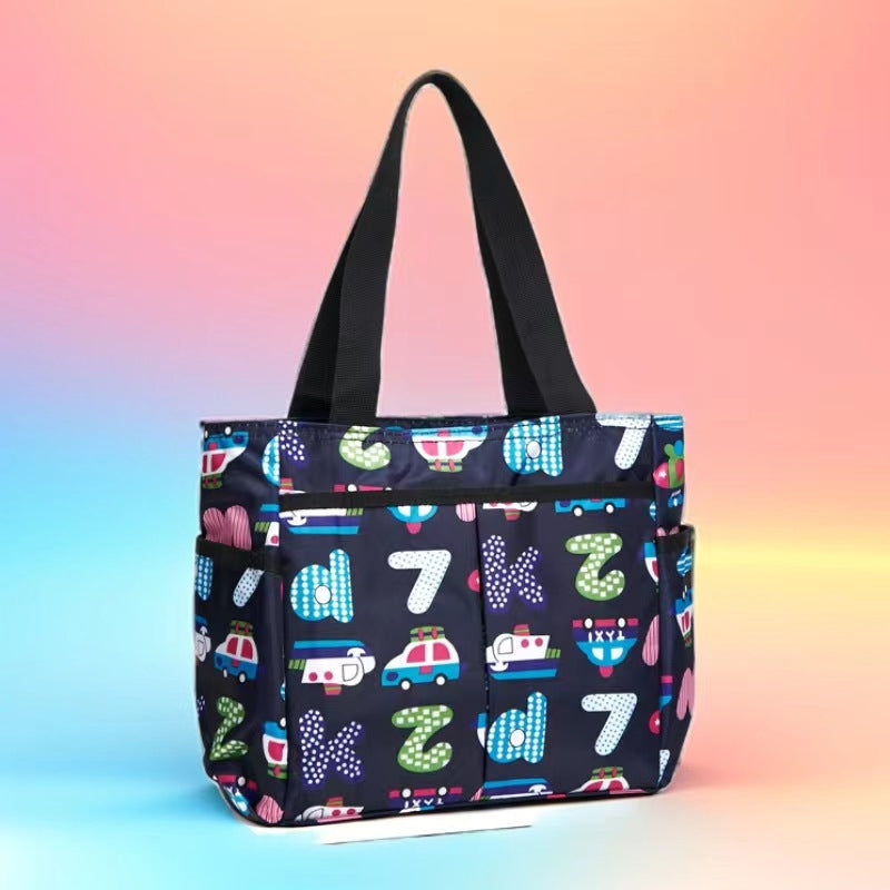 Stylish Striped Multi-Pocket Tote Bag Kalsten