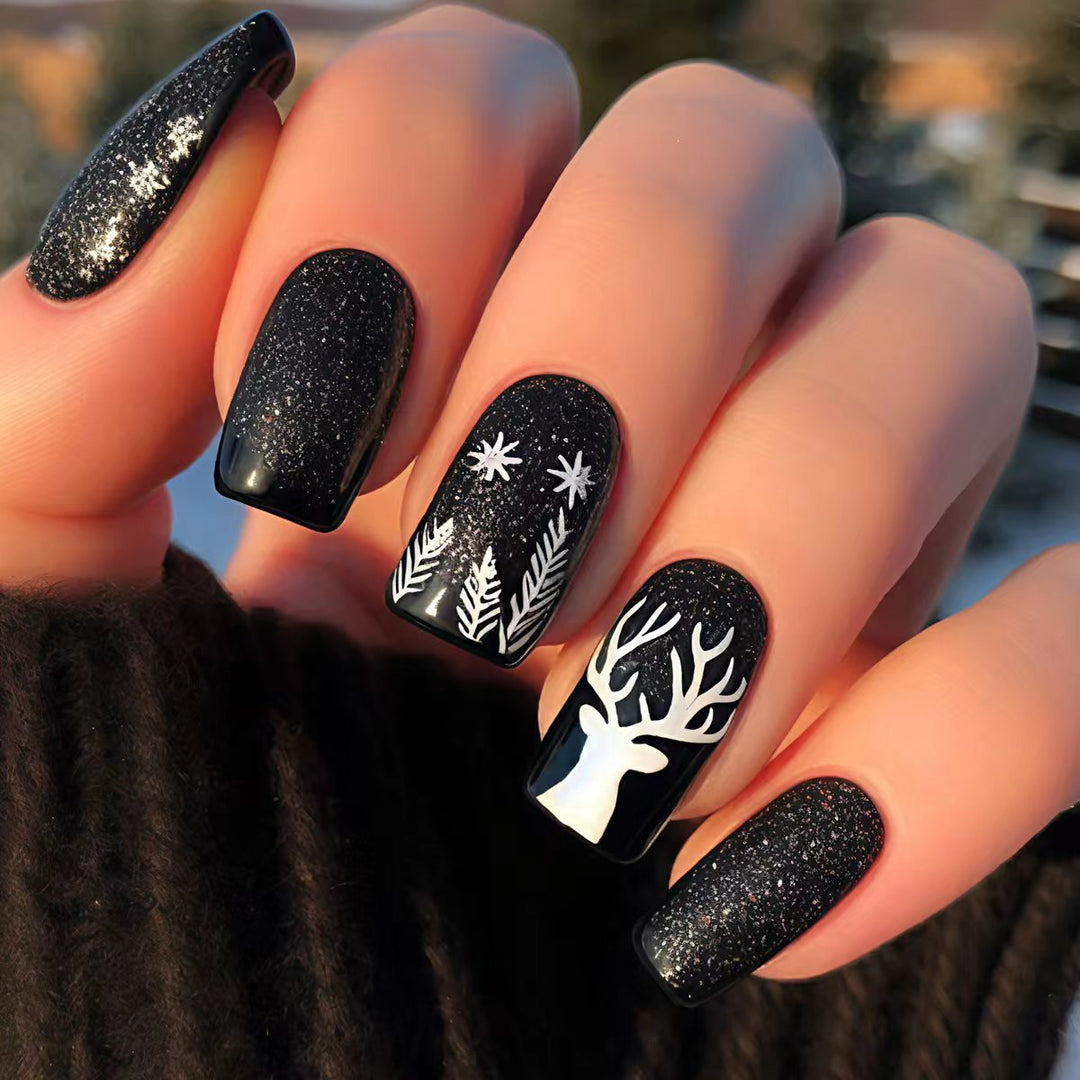 Artificial nails with festive winter motif Kalsten