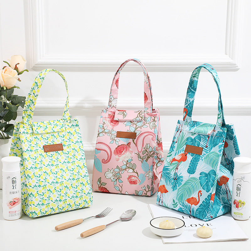 Floral Print Insulated Lunch Tote Kalsten