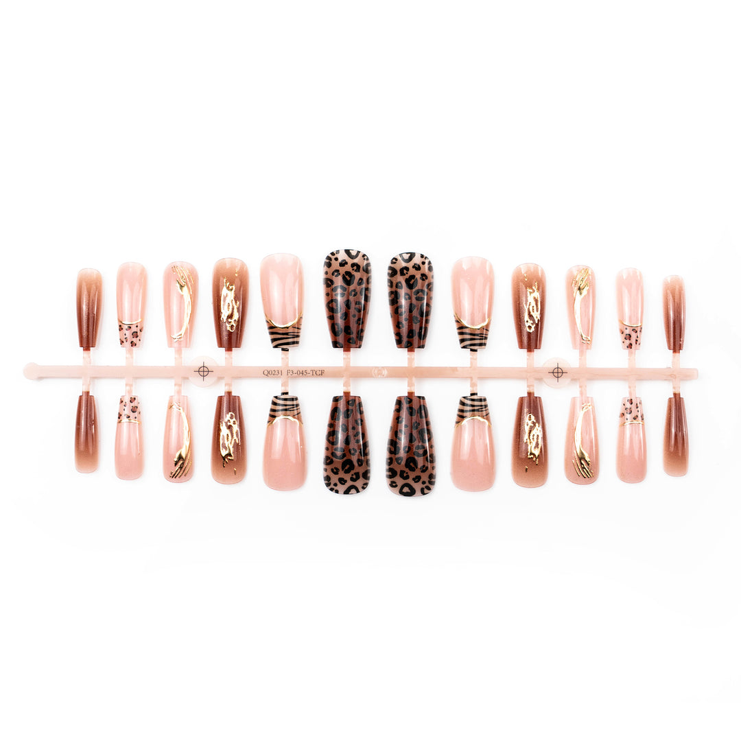 Animal Print Press-On Nail Art Set Kalsten