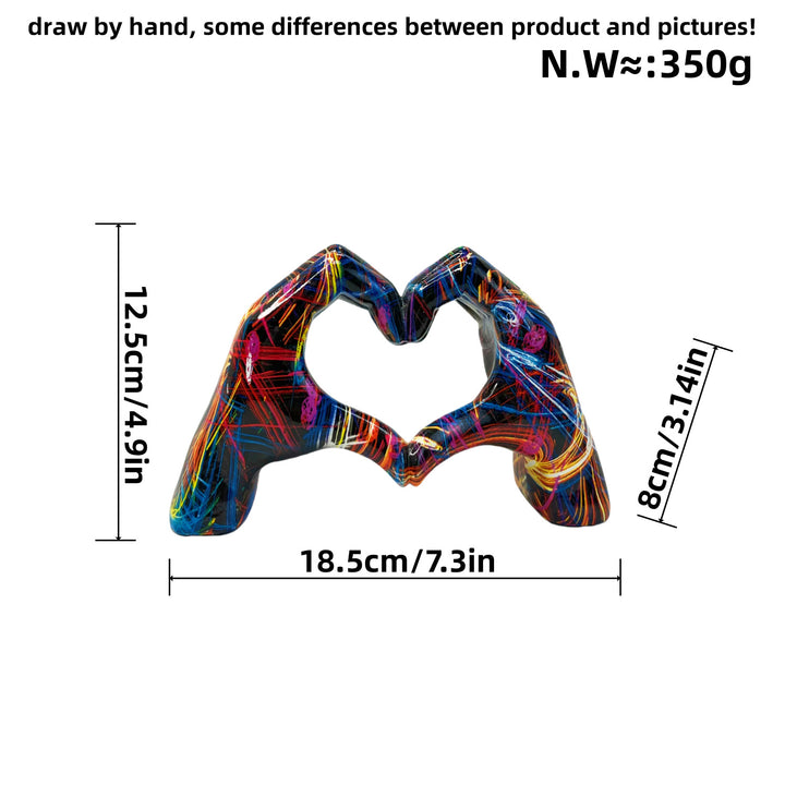 Stylish hand sculptures with colorful design Kalsten
