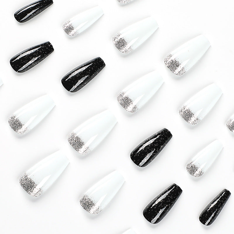 Glamorous artificial nails with glitter and ombre effect Kalsten