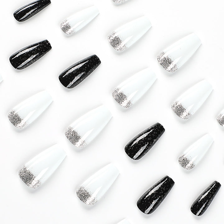 Glamorous artificial nails with glitter and ombre effect Kalsten