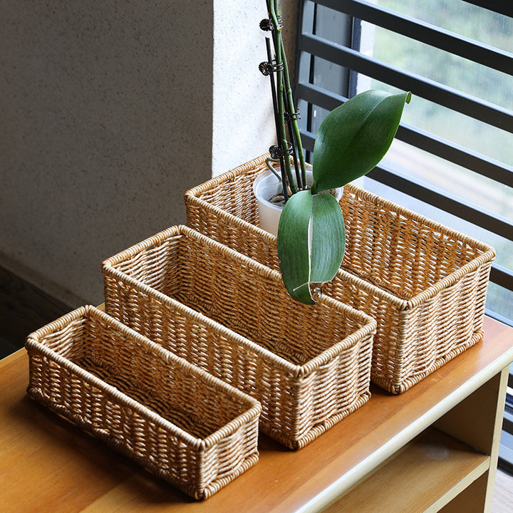 Rectangular Woven Storage Basket Kalsten