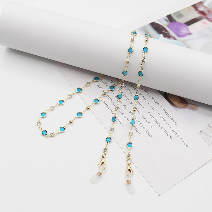 Elegant Crystal-Embellished Eyewear Chain Kalsten 1788159829