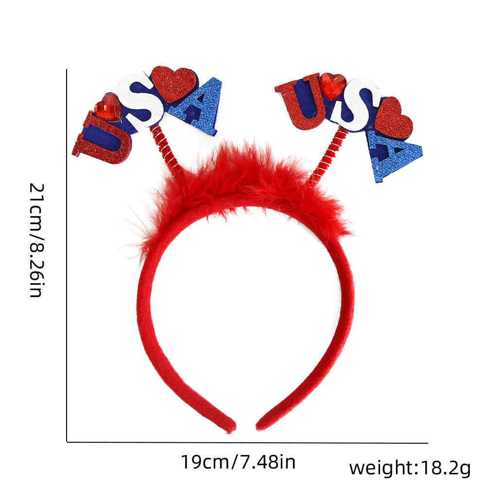 Ladies' festive hairband with pom poms, star embellishments, and glitter tinsel Kalsten