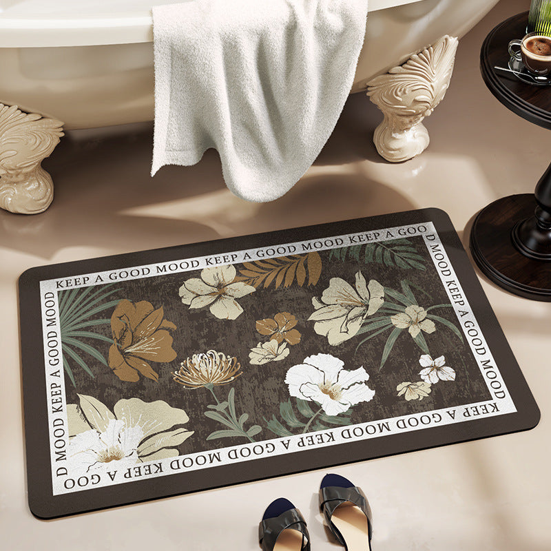 Floral Inspirational Bath Mat