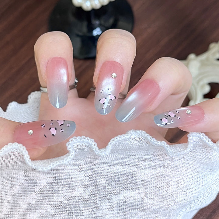 Artistic Stiletto Press-On Nail Set with Gemstone Accents Kalsten