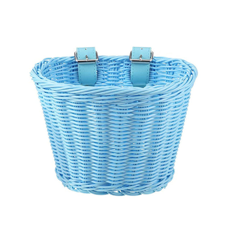 Decorative Woven Storage Basket with Leather Handles Kalsten