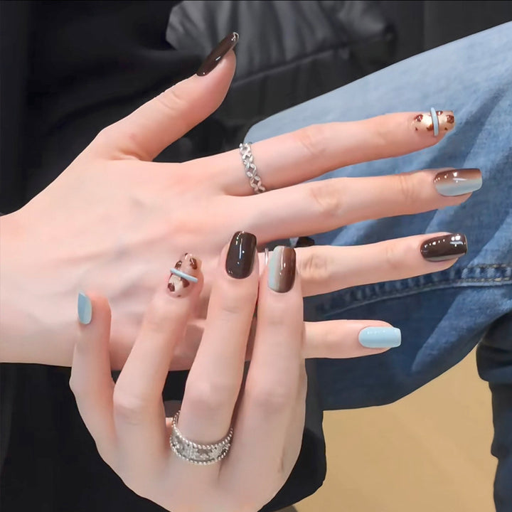 Premium Glittery Press-On Nail Set Kalsten