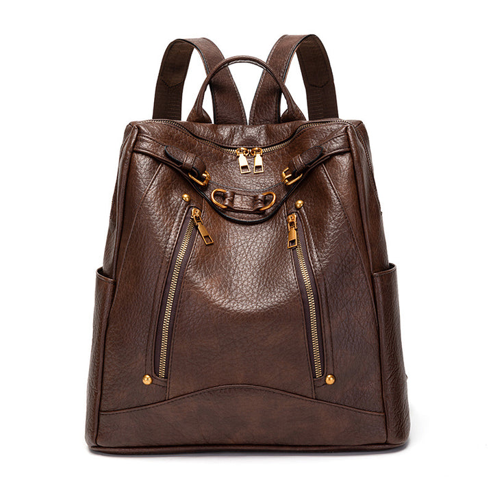 Versatile Multifunctional Leather Backpack