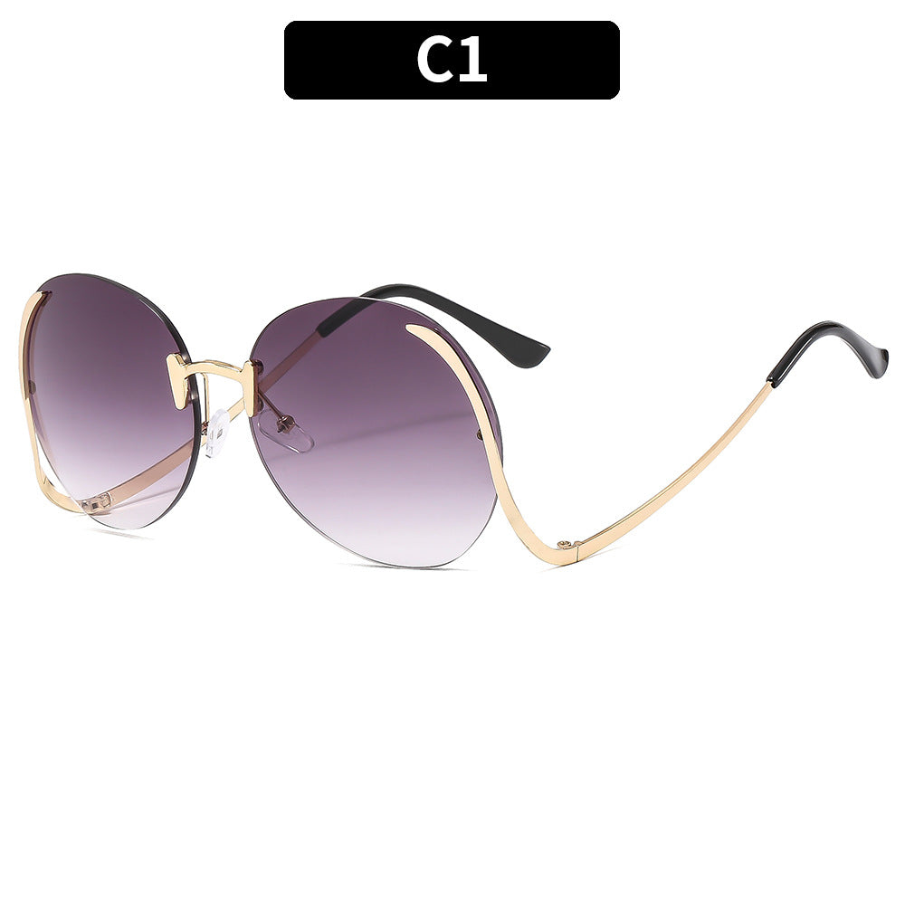 Fashionable Oversized Round Sunglasses