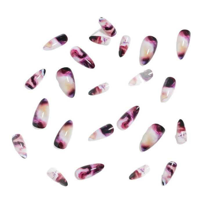Elegant Marble Swirl Press-On Nails Kalsten