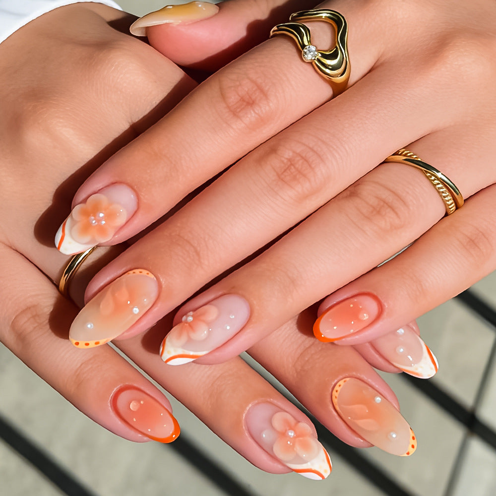 Floral Gel Press-On Nail Set Kalsten