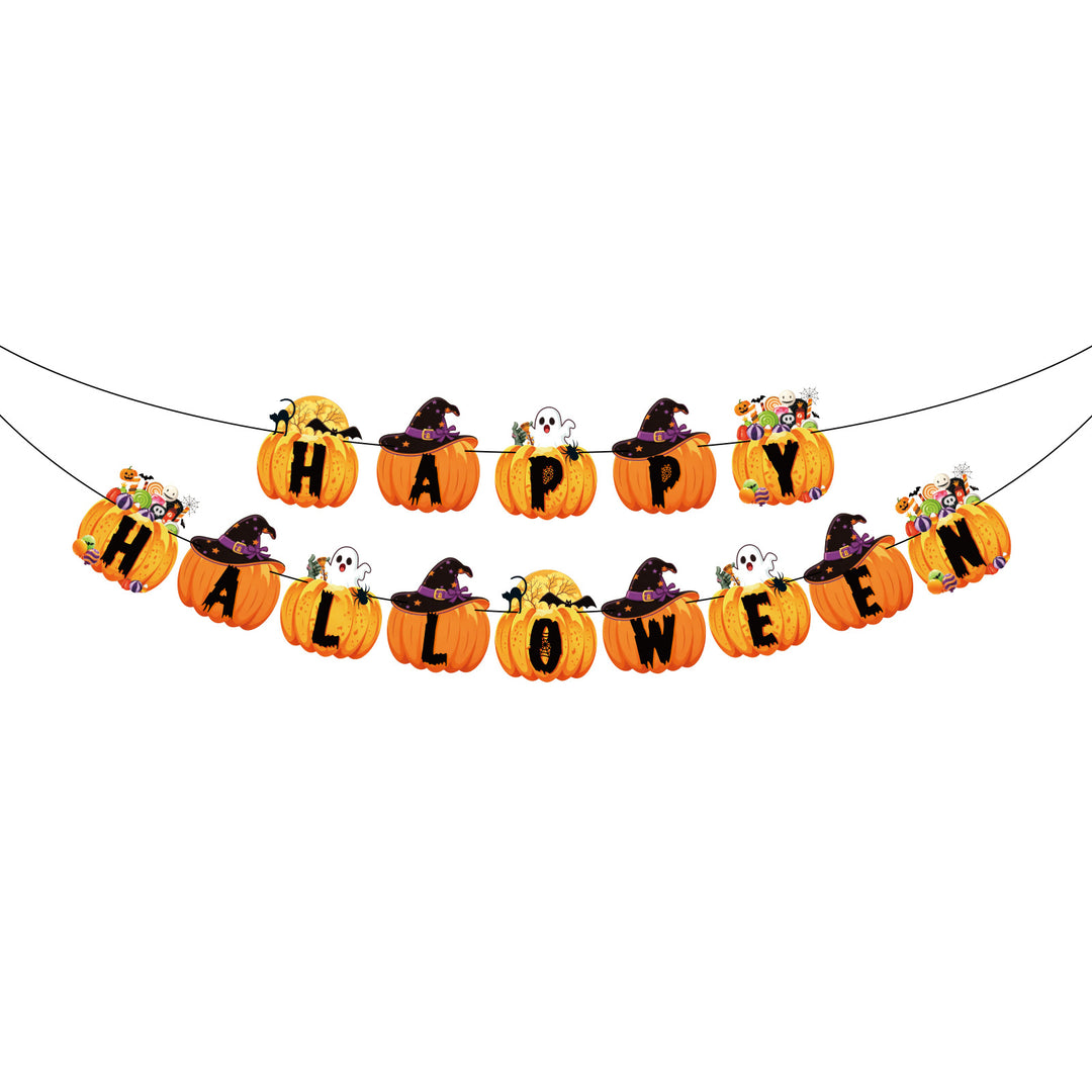Halloween garland with bat motif