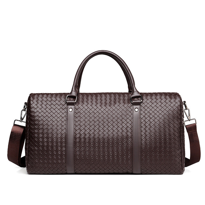 Woven Leather Weekend Duffle Kalsten