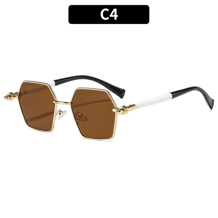 Luxe Hexagonal Frame Sunglasses