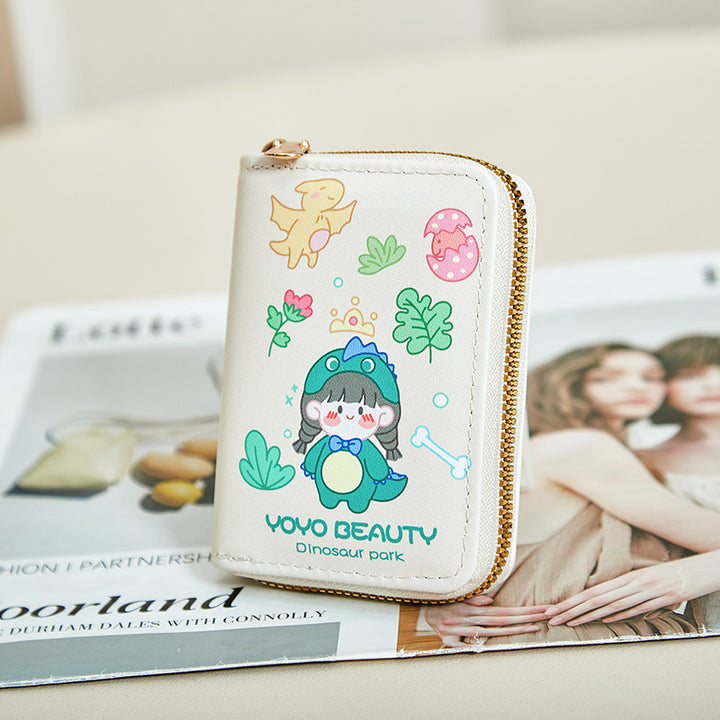 Fun Cartoon Print Zipper Wallet