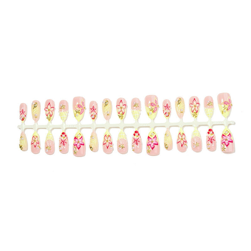 Artistic Floral Designed Press-On Nails kalsten