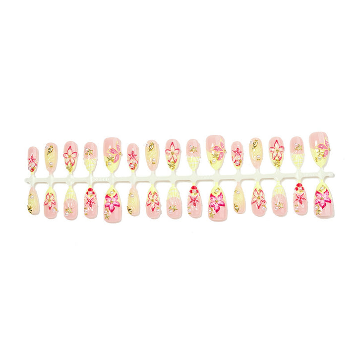Artistic Floral Designed Press-On Nails kalsten