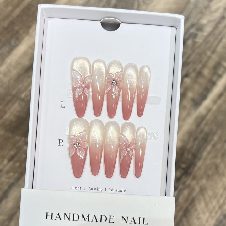Floral Art Stiletto Press-On Nail Set Kalsten