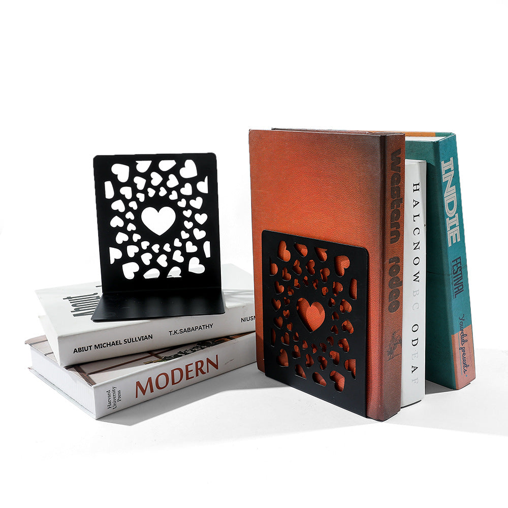 Artistic Heart-Shaped Bookends
