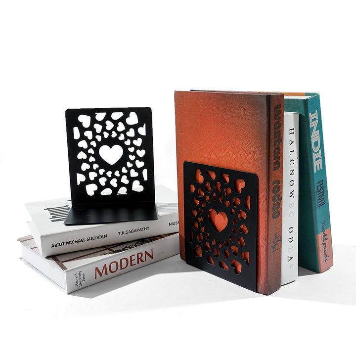 Artistic Heart-Shaped Bookends