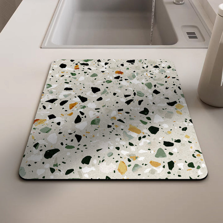 Artistic Terrazzo-Pattern Kitchen Mat Kalsten