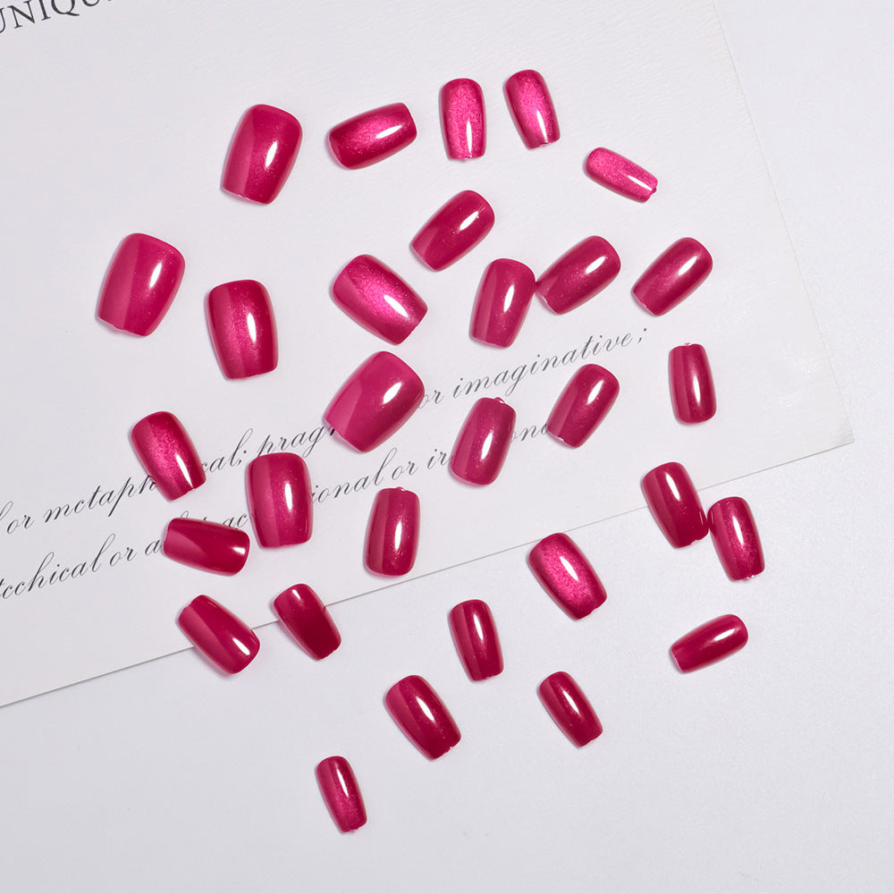 Glossy Short Press-On Nail Set with Radiant Finish Kalsten