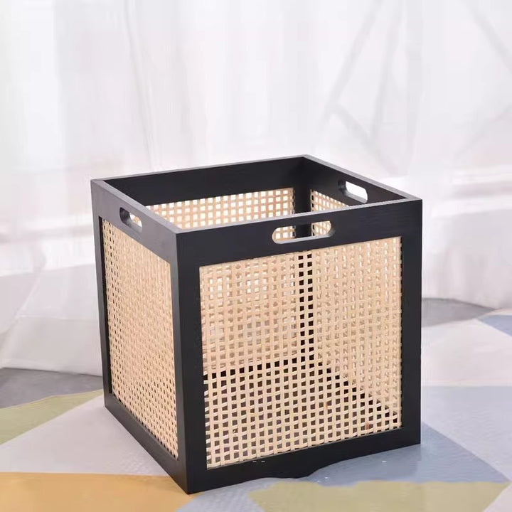 Rectangular Natural Wood Storage Basket Kalsten