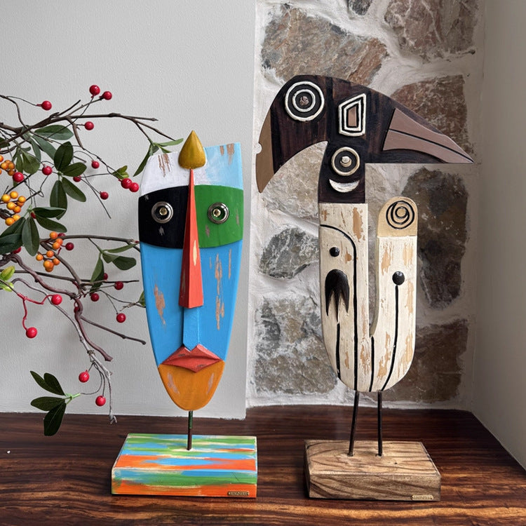 Decorative Abstract Face Sculpture