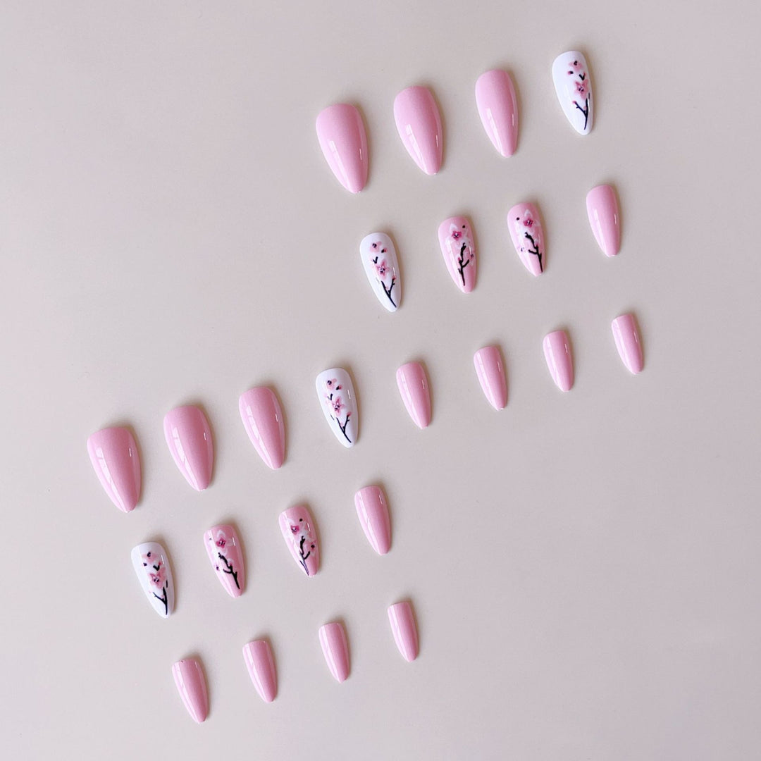 Nail art set with floral 3D decorations Kalsten
